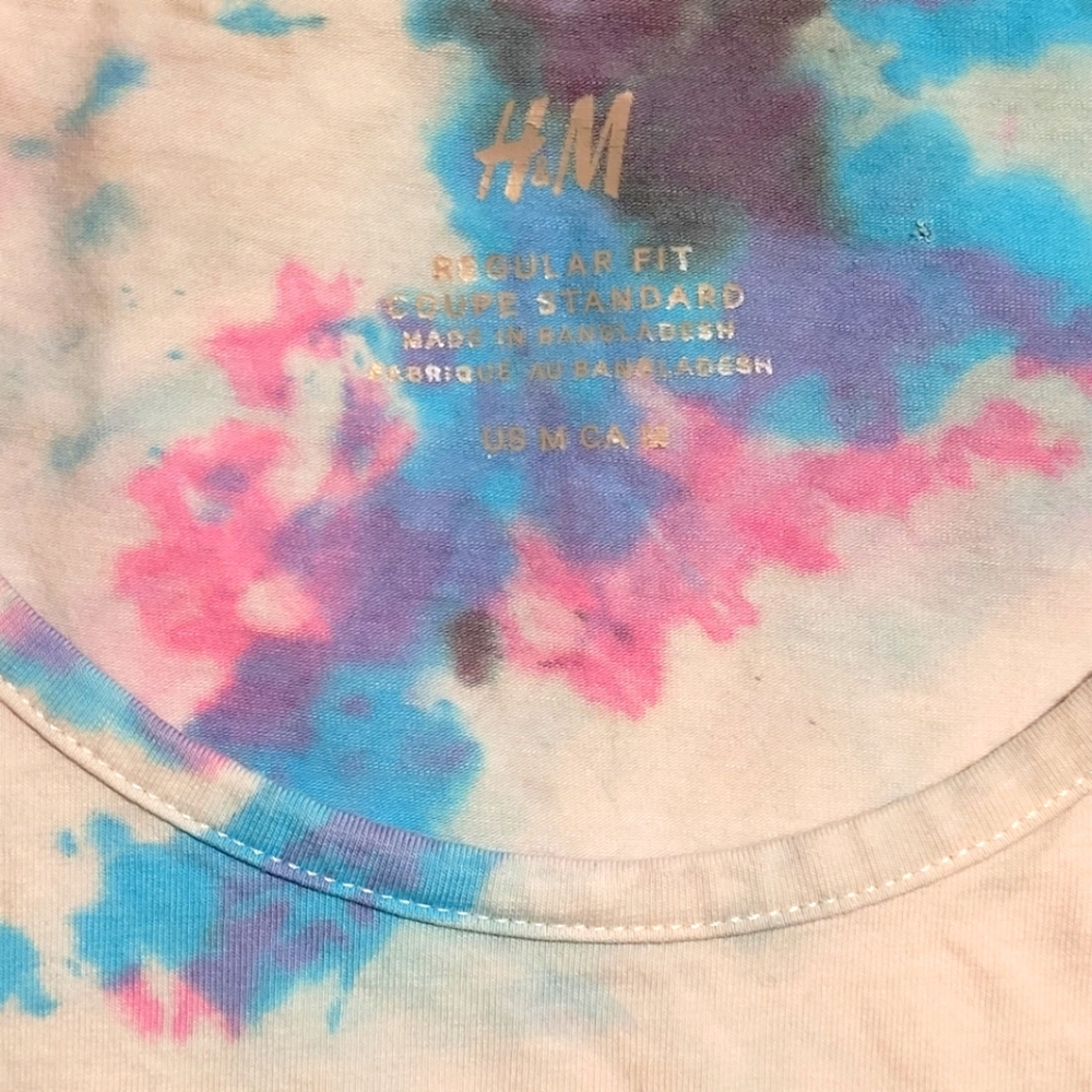 H&M Disney Aurora Sleeping Beauty Tie Dye Graphic Tank Top - Medium - EUC - Picture 5 of 6